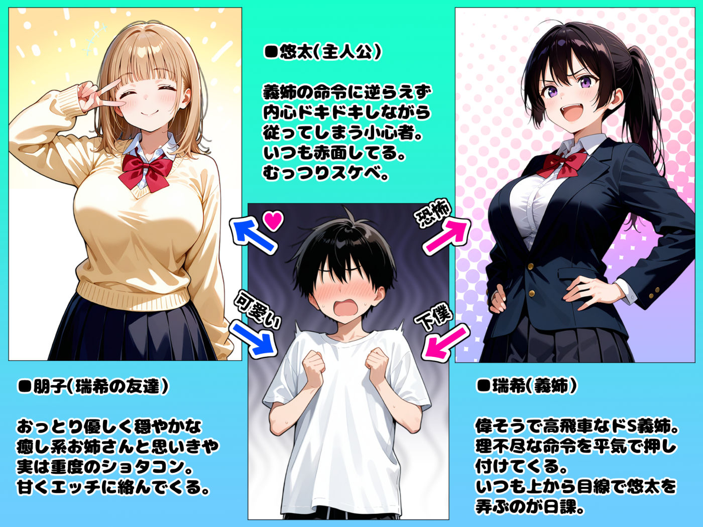 義姉とその友達に童貞だと笑われて流れで筆おろしされることになったが まさかの絶倫発動で逆転わからせ連続中出しセックスした話 画像1