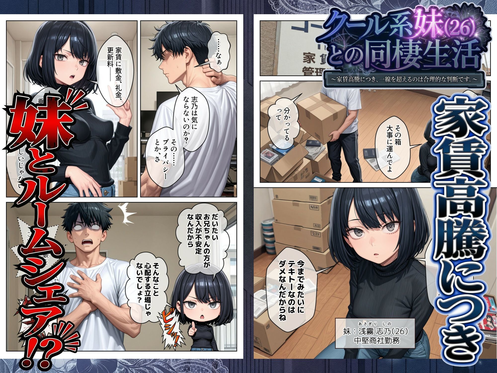 クール系妹(26)との同棲生活 〜家賃高騰につき、一線を超えるのは合理的な判断です。〜 画像1