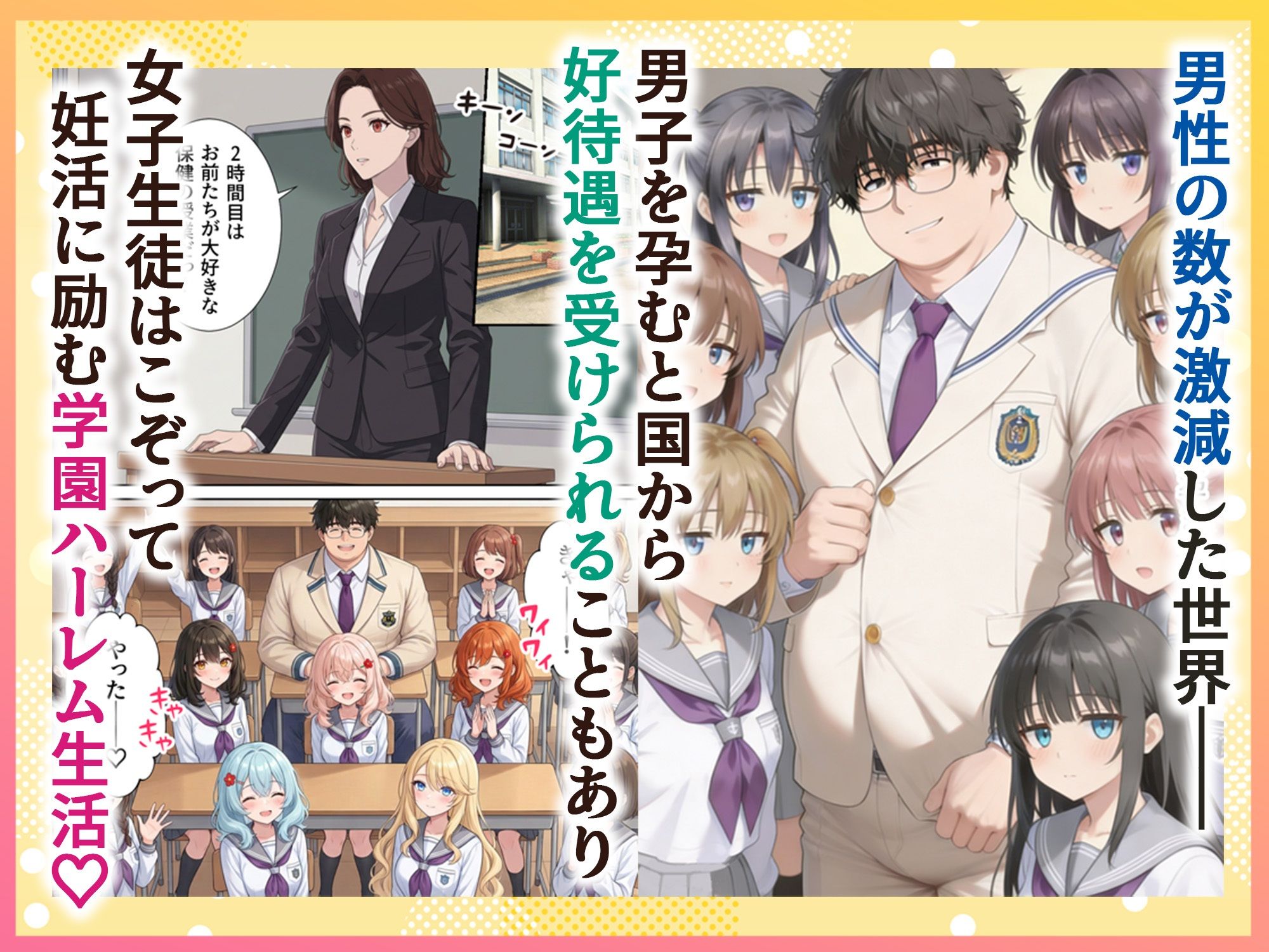 妊活ハーレム学園3 〜男子が俺だけの学校!デブスでもチンモテする世界!リボーンズ〜 画像1