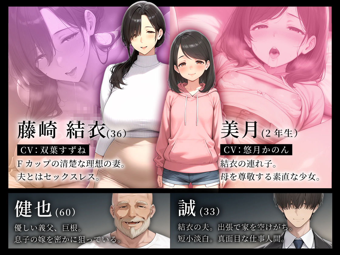 【スマホ・アニメ・フルボイス対応】義父にポルチオ調教でNTRされた人妻が娘も巻き込んで親子丼で種付けされた話_前編 画像2